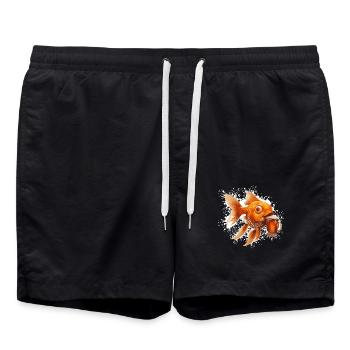 Bière de poisson rouge drôle - Short de bain - noir - Devant - AI Model Male 185 light (185cm)