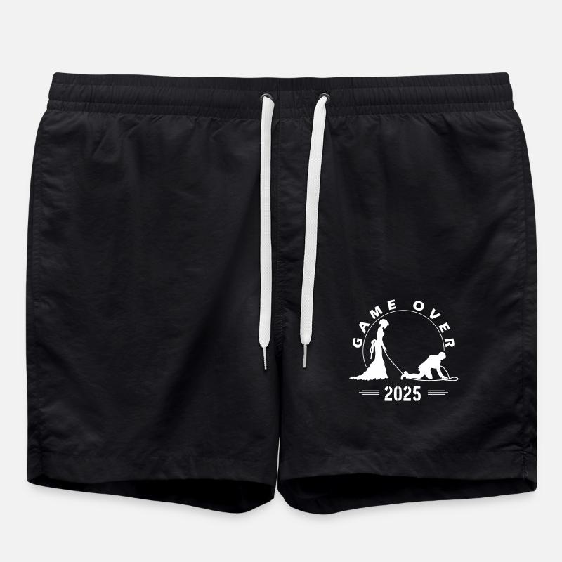 Game Over 2025 Mariage - Short de bain - noir