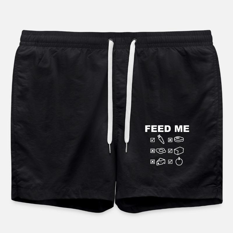 Vegan Feed Me - Swim Trunks - black