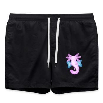 Ange axolotl - Short de bain - noir - Devant - AI Model Male 185 light (185cm)