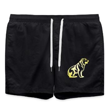 Silhouette de chien Kangal - Short de bain - noir - Devant - AI Model Male 185 light (185cm)