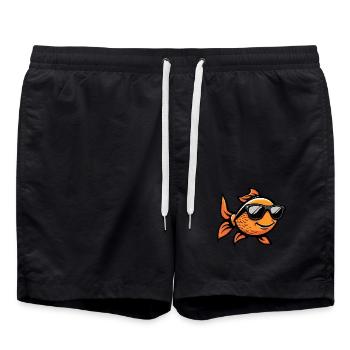 Goldfische Cool Tier - Badeshorts - Schwarz - Vorne - AI Model Male 185 light (185cm)
