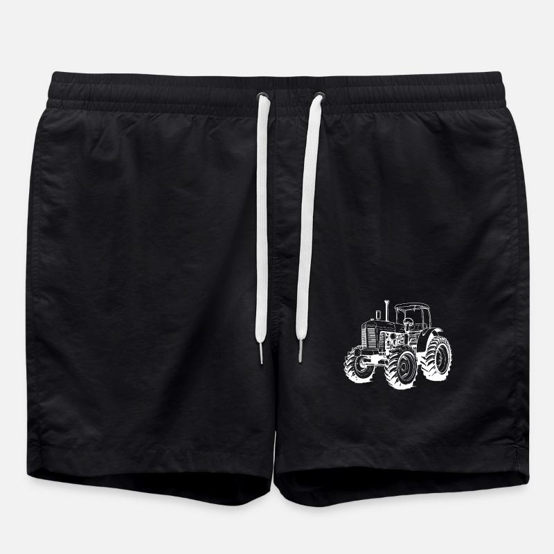Tractor icon - Swim Trunks - black