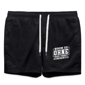 Fahrrad Radsport Fahrradfahrer Spruch - Badeshorts - Schwarz - Vorne - AI Model Male 185 light (185cm)