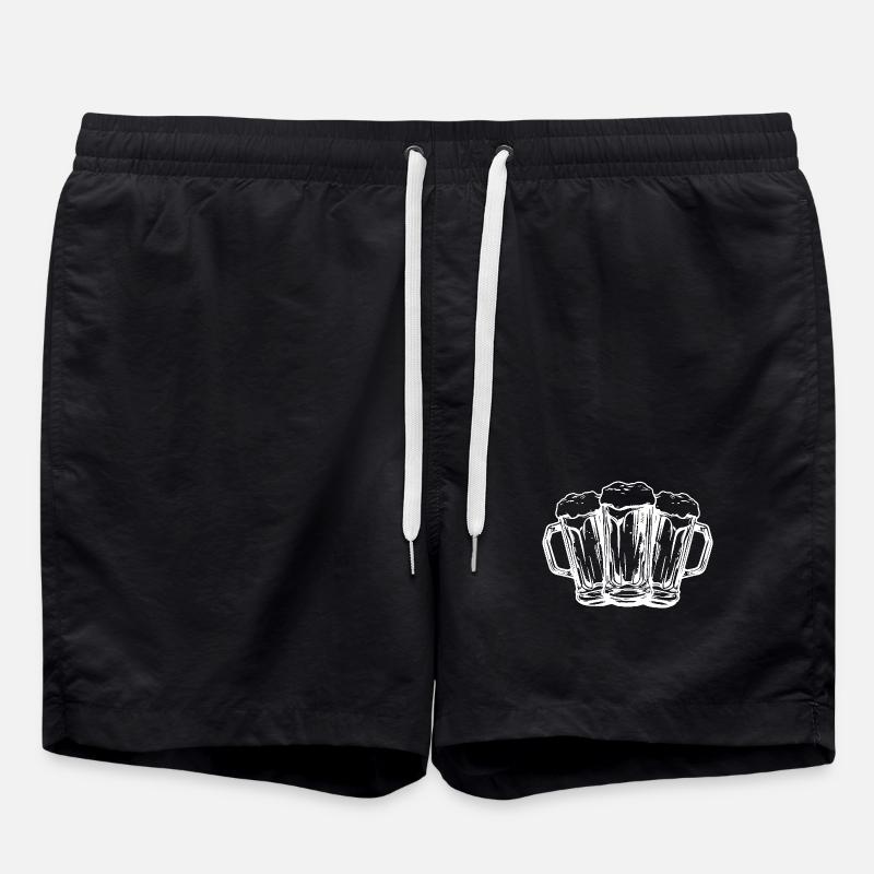 Beer Glasses - Swim Trunks - black