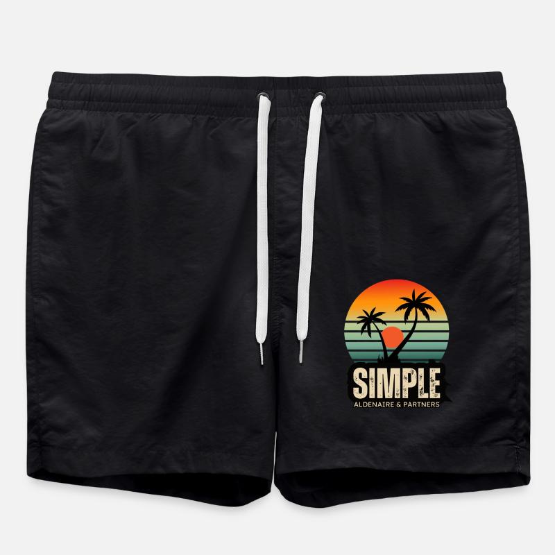 Coucher de soleil 4 - Short de bain - noir