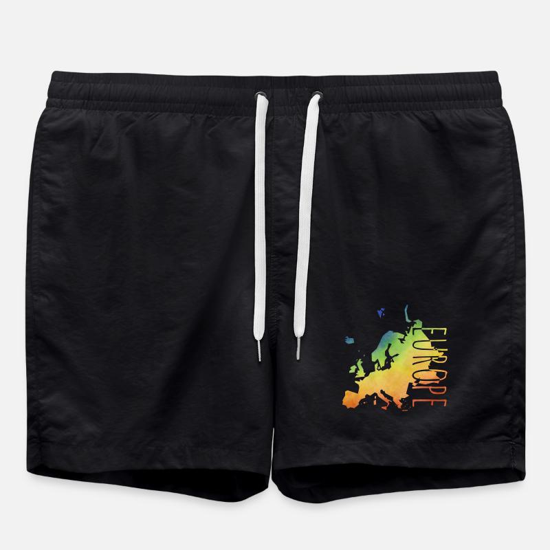 europe - Badeshorts - Schwarz