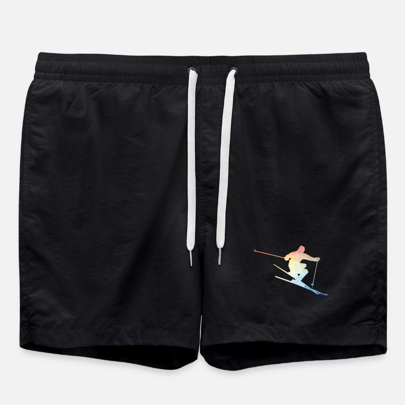 Skifahrer - Badeshorts - Schwarz