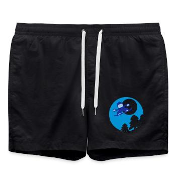 snowboader2 - Swim Trunks - black - Front - AI Model Male 185 light (185cm)