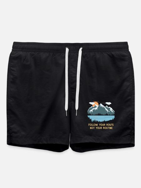 Berge - Badeshorts - Schwarz