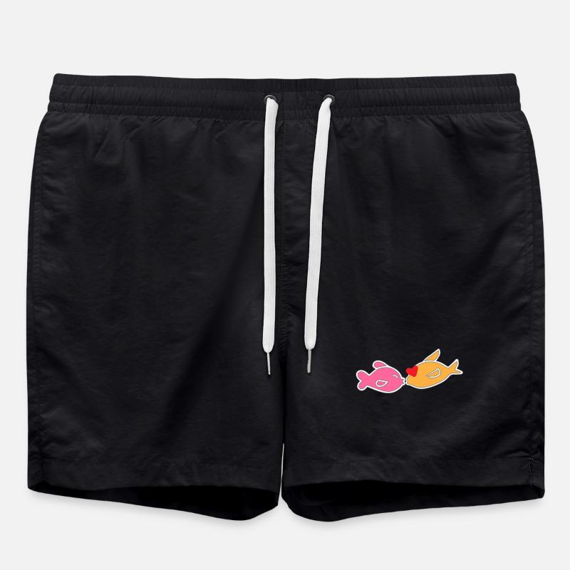 poissons baiser - Short de bain - noir