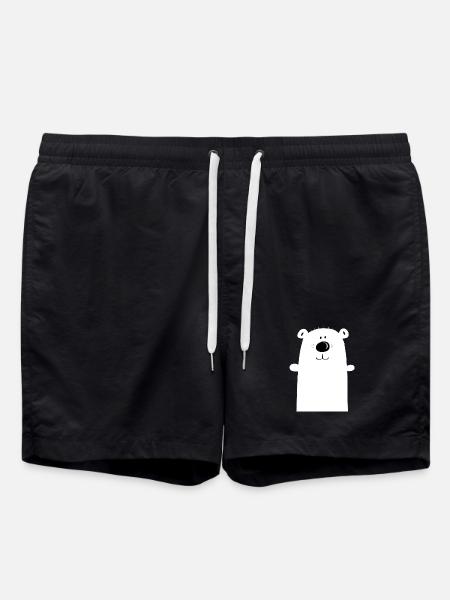 ours polaire câline - polaire - Ours - Enfants - Short de bain - noir