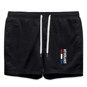 Pays-Bas / Cadeau / Idée cadeau - Short de bain - noir - Devant - AI Model Male 185 light (185cm)