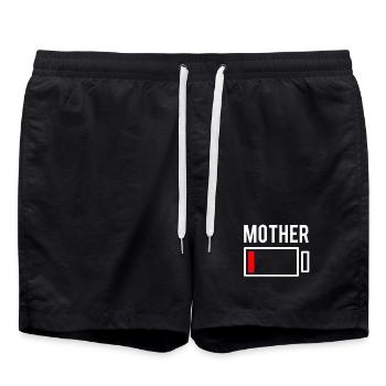 Mutter Mama Muttertag Mami Partnerlook Verlobung - Badeshorts - Schwarz - Vorne - AI Model Male 185 light (185cm)
