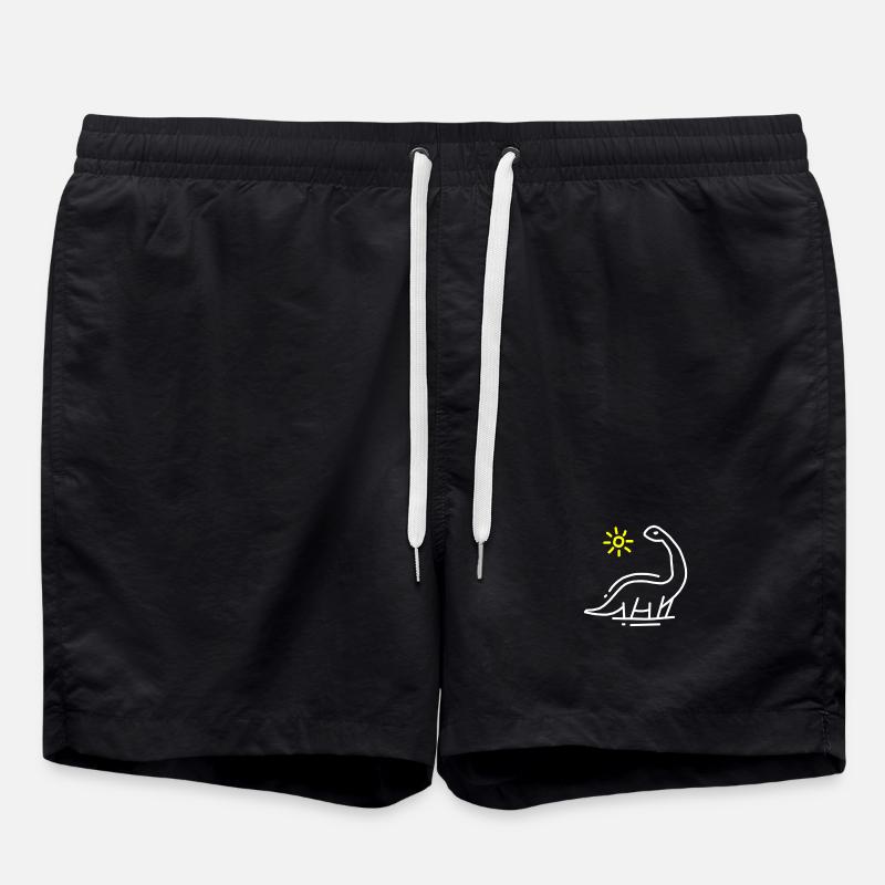 Dinosaurier - Badeshorts - Schwarz