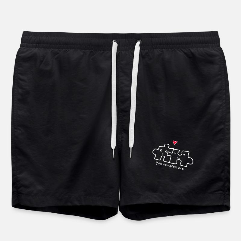 Love relationship couple - Swim Trunks - black