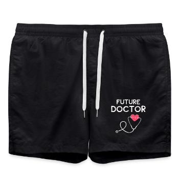 Future Doctor - Doctor Student Gift - Swim Trunks - black - Front - AI Model Male 185 light (185cm)