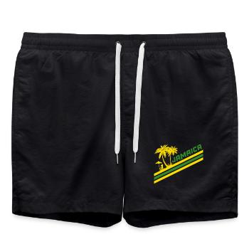 Jamaïque Palmes / Cadeau Caraïbes - Short de bain - noir - Devant - AI Model Male 185 light (185cm)