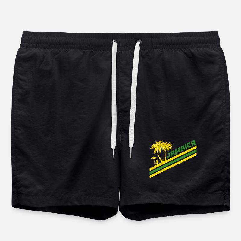 Jamaica Palms / Gift Caribbean - Swim Trunks - black