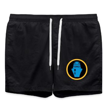 Ship | Cruise | Ferry - Swim Trunks - black - Front - AI Model Male 185 light (185cm)