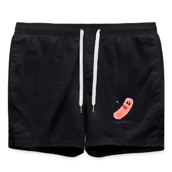 Phage Attack - Bacteria & Bacteriophage - Swim Trunks - black - Front - AI Model Male 185 light (185cm)