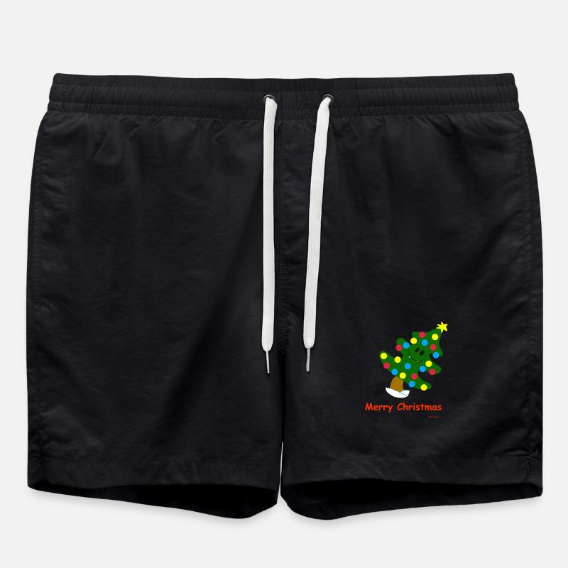 Weihnachtsbaum / Christmas Tree - Badeshorts - Schwarz