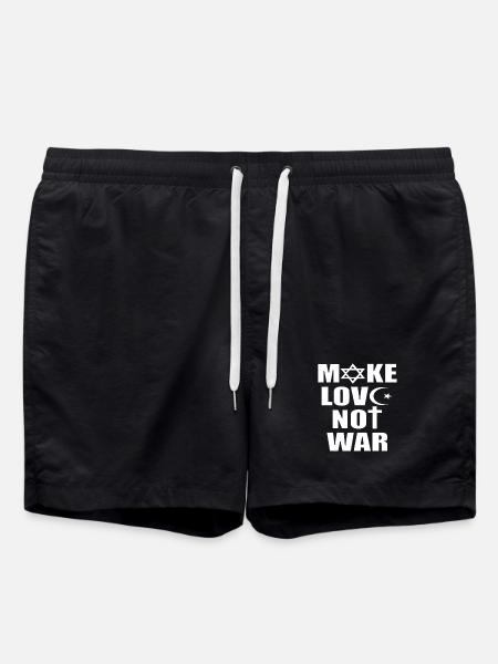 Make Love no War - Swim Trunks - black