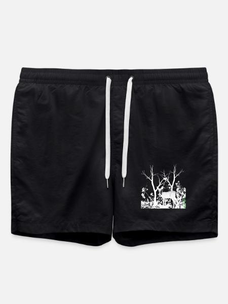 deer - Swim Trunks - black