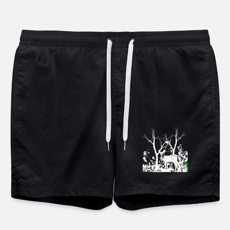 deer - Swim Trunks - black
