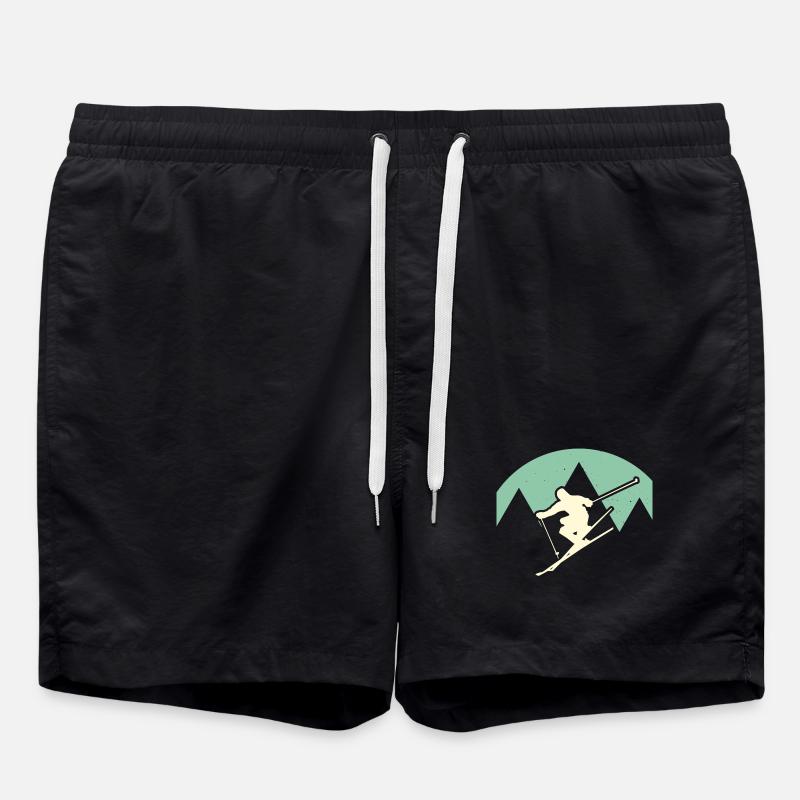 skier - Swim Trunks - black