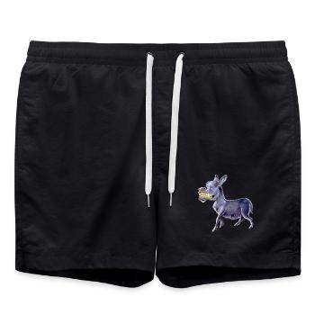 Donkey Morgenstund - Swim Trunks - black - Front - AI Model Male 185 light (185cm)