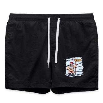 Süßer Weihnachtsmann Nordpol Weihnachten Xmas - Badeshorts - Schwarz - Vorne - AI Model Male 185 light (185cm)