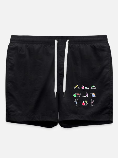 Pilates exercise workout fitness workout cardio - Swim Trunks - black