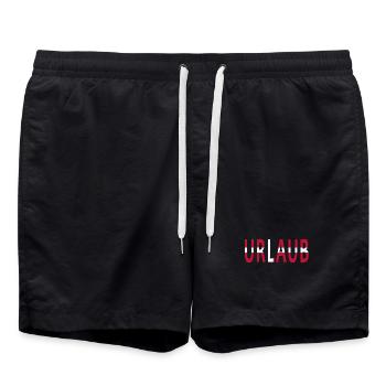 URLAUB IN DÄNEMARK EINFACH KLASSE - Badeshorts - Schwarz - Vorne - AI Model Male 185 light (185cm)