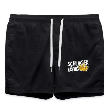 Schlager King Schlager King Krone Statement - Swim Trunks - black - Front - AI Model Male 185 light (185cm)