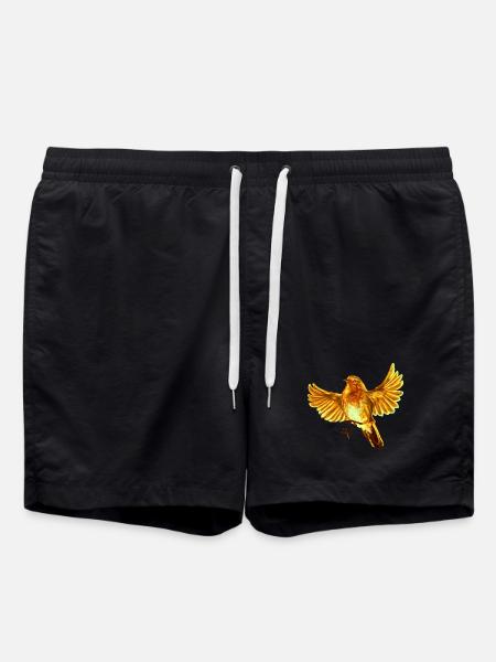 yellow bird - Swim Trunks - black