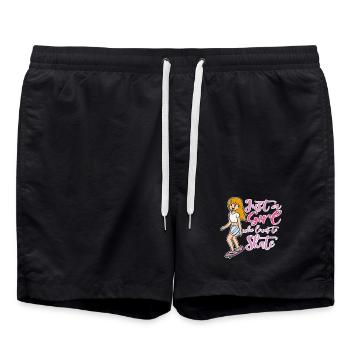 skateboard - Short de bain - noir - Devant - AI Model Male 185 light (185cm)