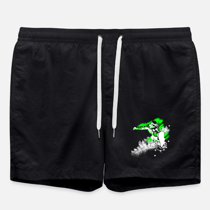 snowboardist - Swim Trunks - black