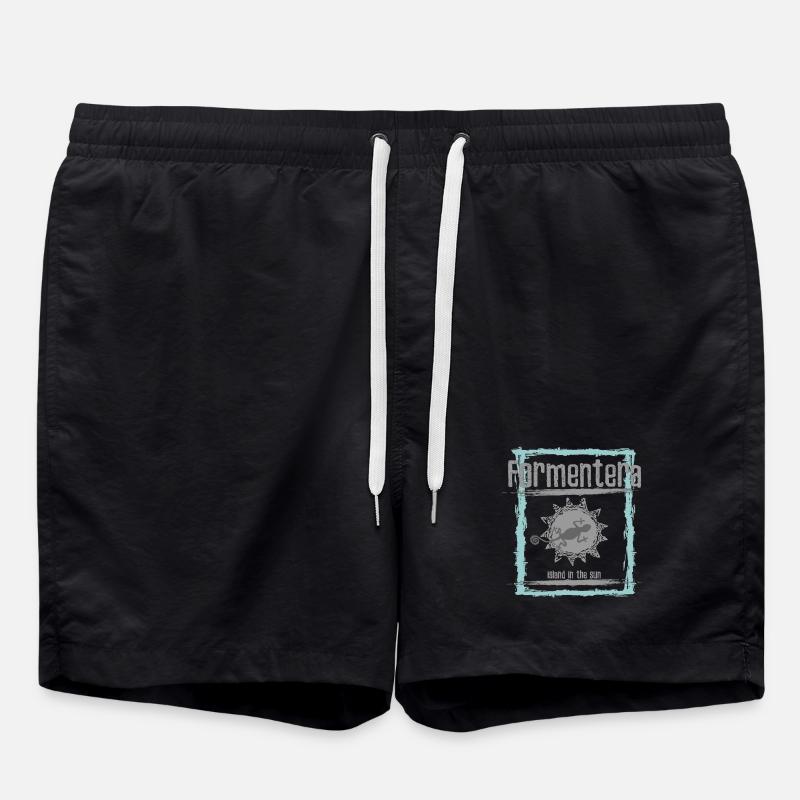 Formentera Sonneninsel Design - Badeshorts - Schwarz