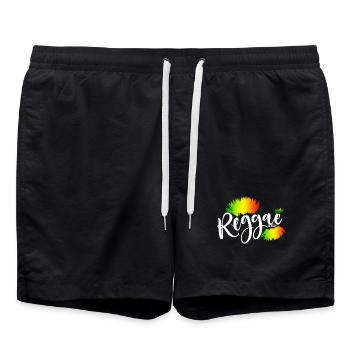Reggae Rainbow Splash - Short de bain - noir - Devant - AI Model Male 185 light (185cm)