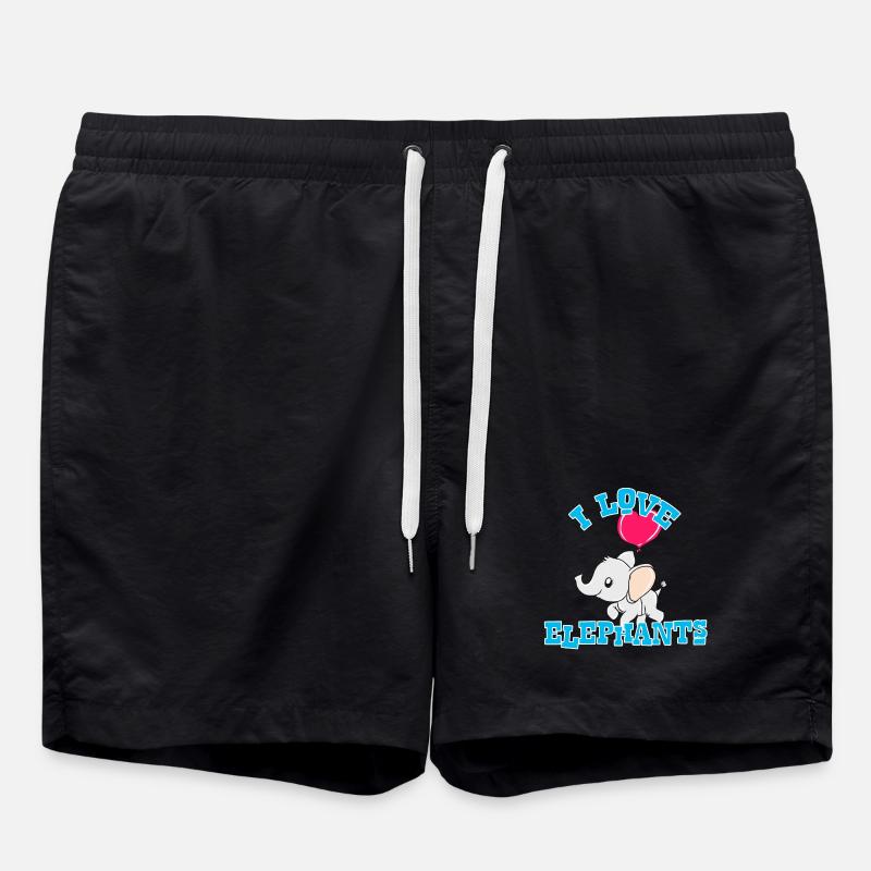 elephant - Swim Trunks - black