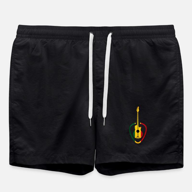 Guitare au ton rastafari - Short de bain - noir