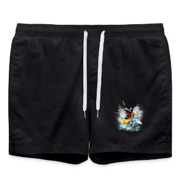 kayaking - Swim Trunks - black - Front - AI Model Male 185 light (185cm)