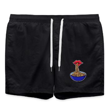 Spaghetti Pasta Pasta Asciutta Italy Food - Swim Trunks - black - Front - AI Model Male 185 light (185cm)