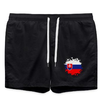 Slovakia Klecks / Gift Bratislava Kaschau - Swim Trunks - black - Front - AI Model Male 185 light (185cm)