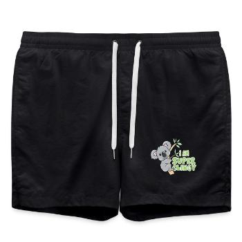 Koala - Badeshorts - Schwarz - Vorne - AI Model Male 185 light (185cm)