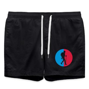 Hiking / Wandern / Randonnée - Swim Trunks - black - Front - AI Model Male 185 light (185cm)