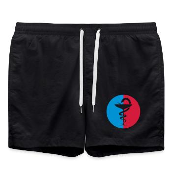 Pharmacy / Apotheke / Pharmacie - Swim Trunks - black - Front - AI Model Male 185 light (185cm)
