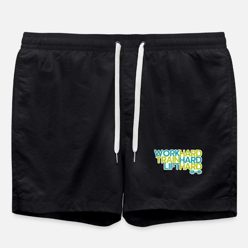 Fitnessspruch - Badeshorts - Schwarz