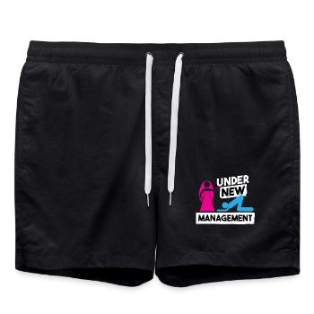 Bachelor bachelorette fête de mariage - Short de bain - noir - Devant - AI Model Male 185 light (185cm)